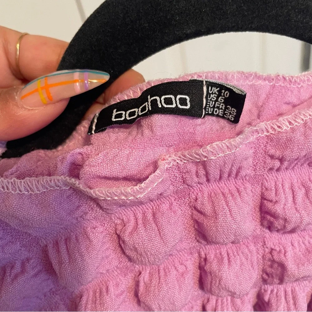 Boohoo Pink Bubble Matching Set Sz Small - Picture 6 of 6